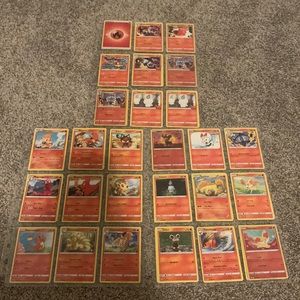 Fire element of Pokémon cards.
